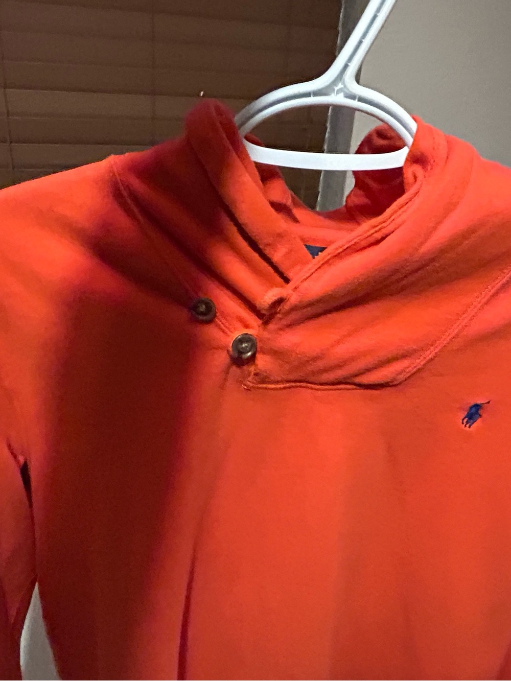 Polo by Ralph Lauren Orange Shawl-Collar Long-Sleeve Sweatshirt